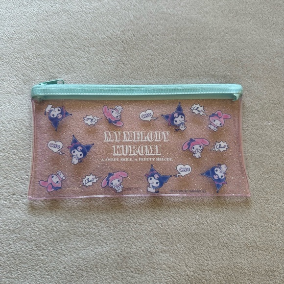 Sanrio My Melody & Kuromi Clear Glitter Pouch - Picture 1 of 3